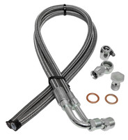 1965-1979 GM/Ford Power Steering Hose Kit; Braided Stainless Steel - All American Billet 131151