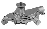 Big Block Chevy Aluminum Serpentine System Reverse Rotation Water Pump; Polished Finish - All American Billet 1495ABREV