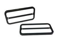 1968-1972 Chevy Truck Billet Side Marker Light Bezel, Dual Window; Black Anodized - All American Billet BSML-DW-B