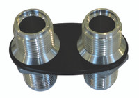 Billet Heater Bulkhead Oval W/ 2 Fittings; Silver Line Series - All American Billet 4100-SL