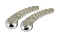 Ball Milled Door Handles (Pair) For Ford Cars to 1948 & Ford Trucks to 1952 - Polished Finish - All American Billet DH-BM-P-3