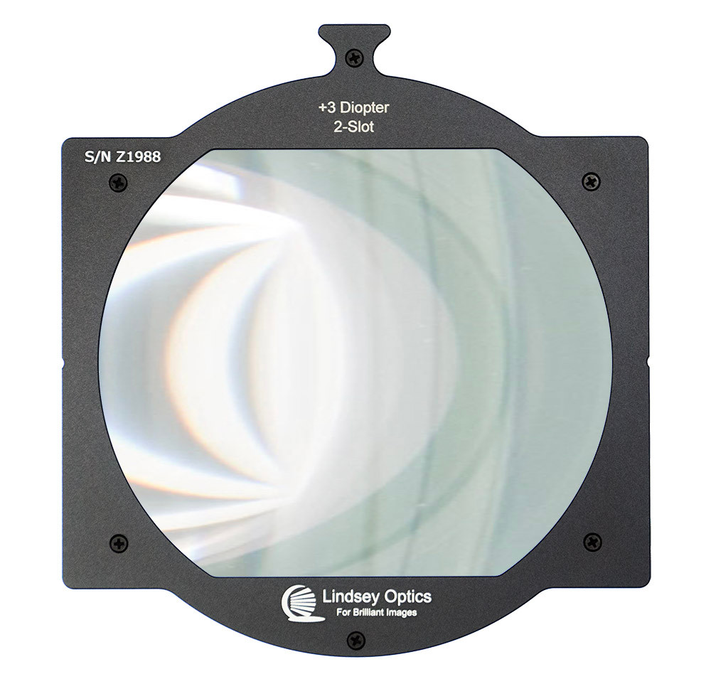 Lindsey Optics 2-Slot +3 Diopter Tray Mount Close-Up Lens