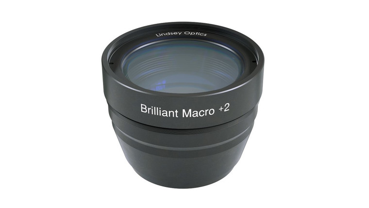 Brilliant Macro +2 Attachment Lens.  This Macro lens attachment works with cine prime lenses and compact zoom lenses.