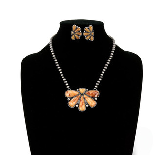 Sun Rise Petal Necklace Set