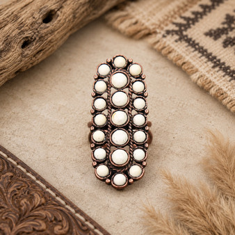 White Copper Cadence Ring