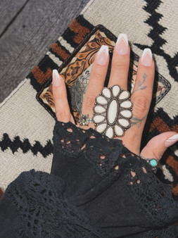 White Floral Ring