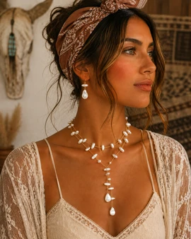 Wild Honey Pearl Necklace Set