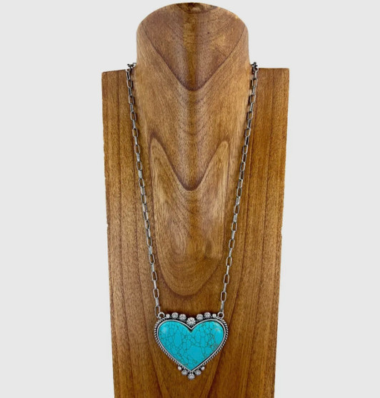 Adored Turquoise Heart Necklace 