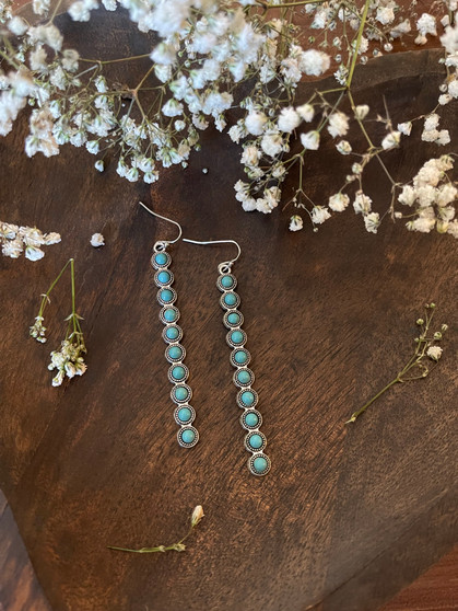 Turquoise Bar Earrings