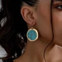 Regal Plated Turquoise Earrings
