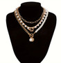 Golden Pearl Necklace Set