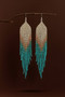 Shimmer Turquoise Beaded Earrings