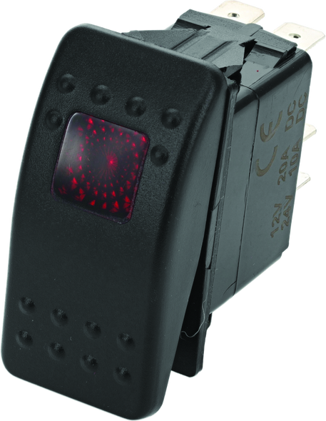 DragonFire Racing Lighted Switch On/Off Rocker Switch Red Lite