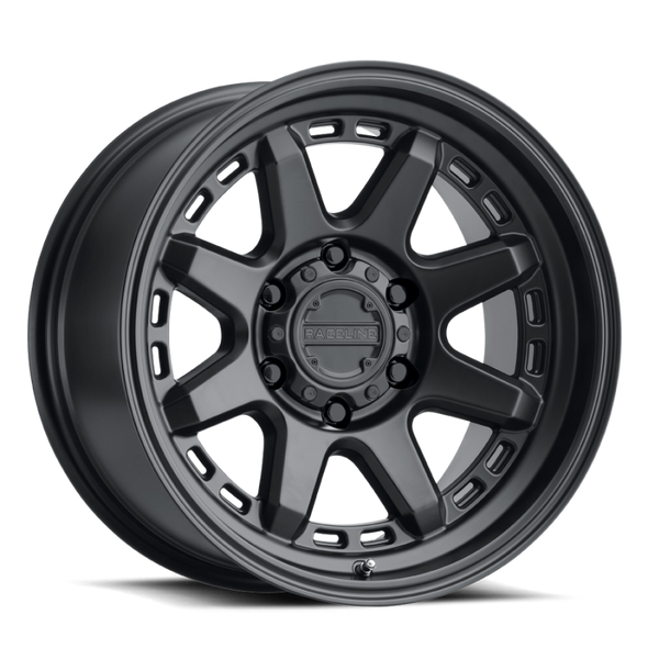 Raceline 947B Scout 18x9in / 6x139.7 BP / 18mm Offset / 106.1mm Bore - Satin Black Wheel