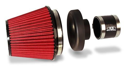 BLOX Racing Performance Filter Kit w/ 3.0inch  Velocity Stack Air Filter and 3.0inch Silicone Hose