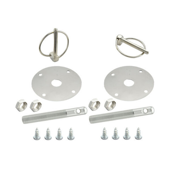 Specialty Products Company Hood Pin Kit Flip-Over Clips 1/2In Dia. Silver 7716