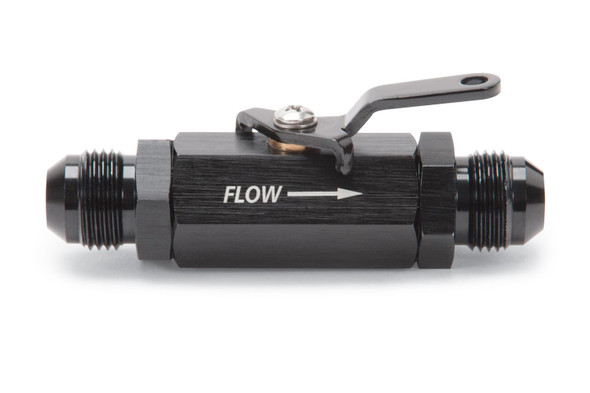 Russell Shutoff Valve 8An Male Black Finish 650643