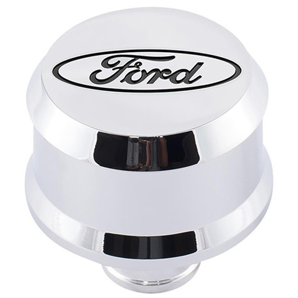 Ford Valve Cover Breather W/ Slant Edge  Alm Chrome 302-439