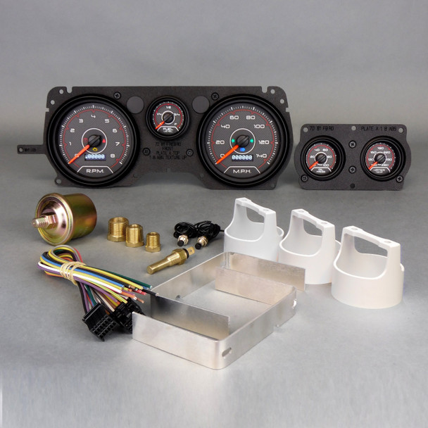 New Vintage Usa Gauge Kit Firebird 70-81 Cfr Red 71126-01