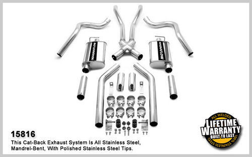 Magnaflow Perf Exhaust 67-70   Mustang V8 Dual Exhaust Kit 15816