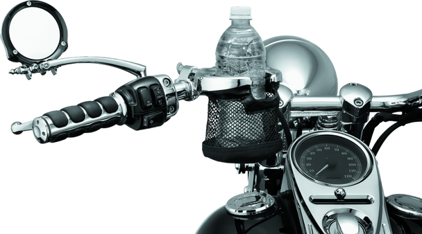 Kuryakyn Mesh Basket Universal Drink Holder 1in Clamp Chrome