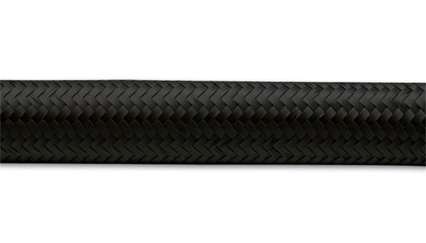 Vibrant -8 AN Black Nylon Braided Flex Hose (10 foot roll)