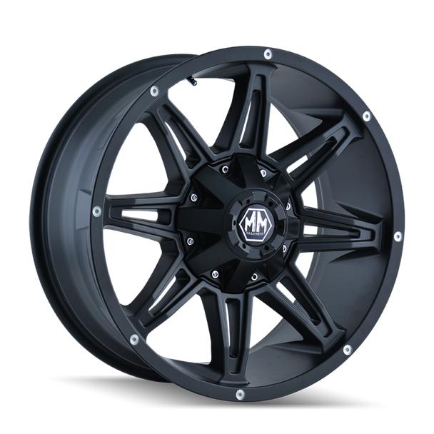 Mayhem 8090 Rampage 18x9 / 6x135 BP / 18mm Offset / 106mm Hub Matte Black Wheel