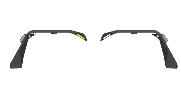 Road Armor 18-20 Jeep Wrangler JL Stealth Front Fender Flare w/Switchback LED DRL - Tex Blk