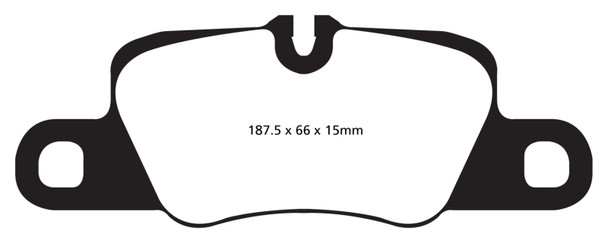 EBC 12-15 Porsche 911 (991) (Cast Iron Rotor only) 3.8 Carrera S Redstuff Rear Brake Pads