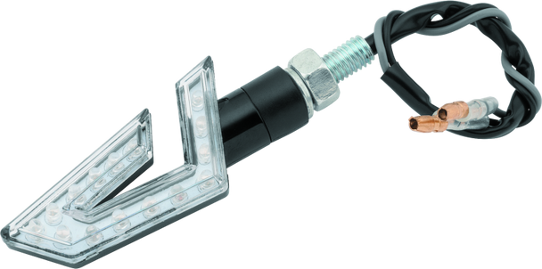 BikeMaster LED Director Turn Signals Pair - Black/Amber