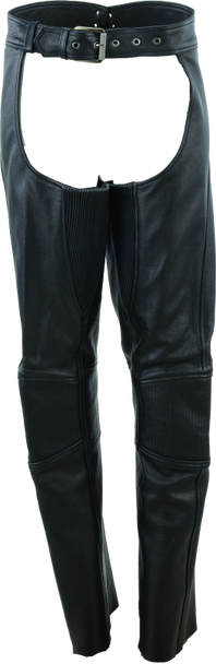 River Road Sierra Leather Chaps Black Womens - XL