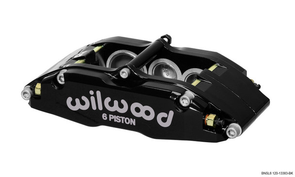 Wilwood Caliper-BNSL6-LH-Black 1.62/1.12/1.12in Pistons 1.10in Disc