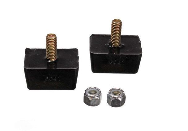 Energy Suspension Bump Stop 7/8 X 1-7/8 X 1-3/8 Rect Lo Pro Pair 9.9118G