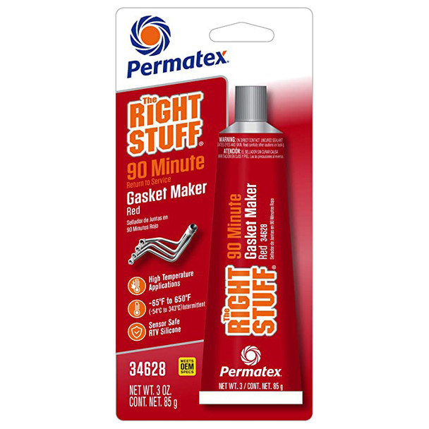 Permatex Right Stuff 90 Minute Red 3Oz Tube 34628