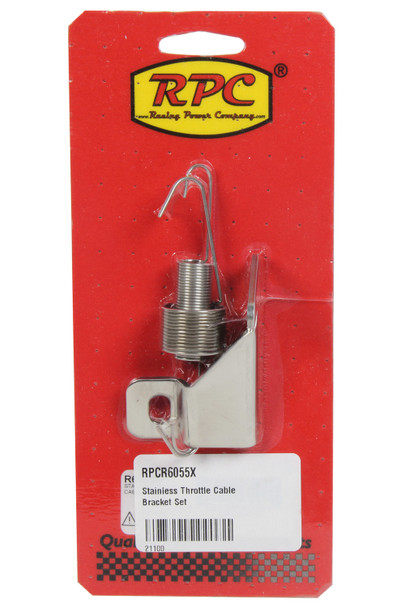Racing Power Co-Packaged Stainless Throttle Cable Bracket Set R6055X
