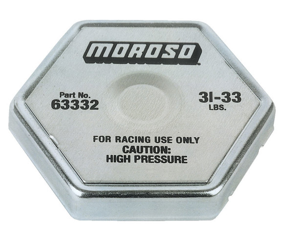 Moroso Radiator Cap 31-33 Psi Hexagon 63332