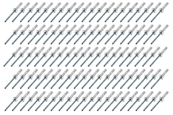 Fivestar Small Head Rivet Silver 100Pc 3/16In 816-100S