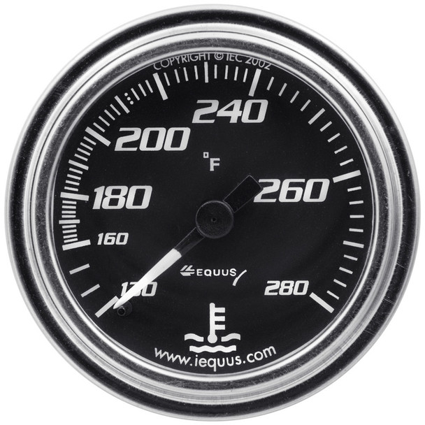 Equus 2.0 Dia Water Temp Gauge Chrome  140-280 E7242