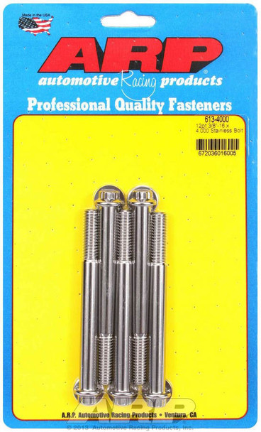 Arp S/S Bolt Kit - 12Pt. (5) 3/8-16 X 4.000 613-4000