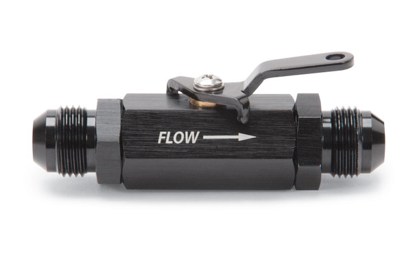 Russell Shutoff Valve 8An Male Black Finish 650643