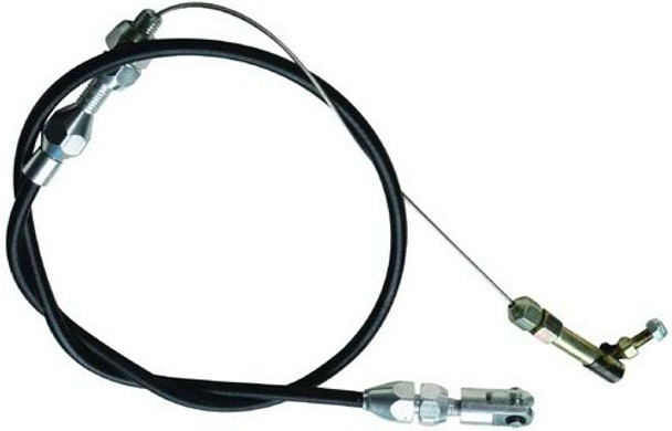Racing Power Co-Packaged 24In Black Throttle Cab Le Braided Stainless R2334