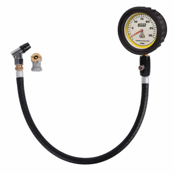 Joes Racing Products Tire Pressure Gauge 0-30Psi Pro W/Hiflo Hold 32326