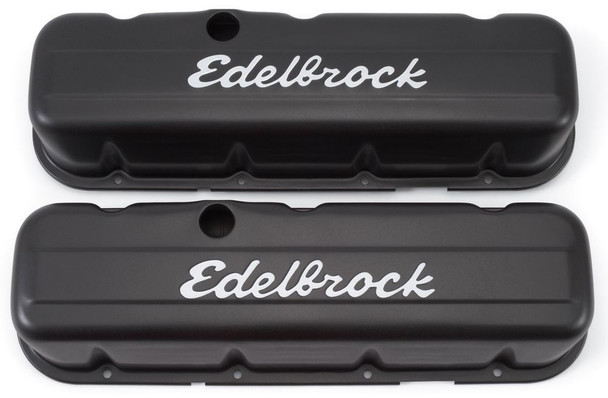 Edelbrock Signature Series Valve Covers - Bbc Tall Black 4683