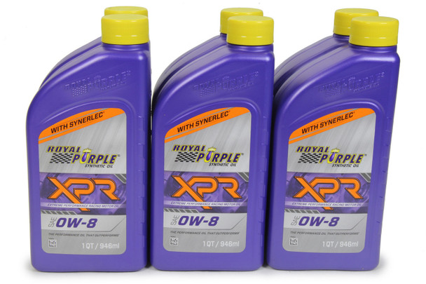 Royal Purple 0W8 Xrp Racing Oil Case 6X1 Quart 06009