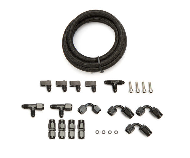Trick Flow Ls Steam Line Plumbing Kit Blk Nylon Braided Tfs-306Sb601