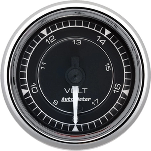 Autometer 2/16 Chrono Chrome Gauge Voltmeter 18-Volt 9791