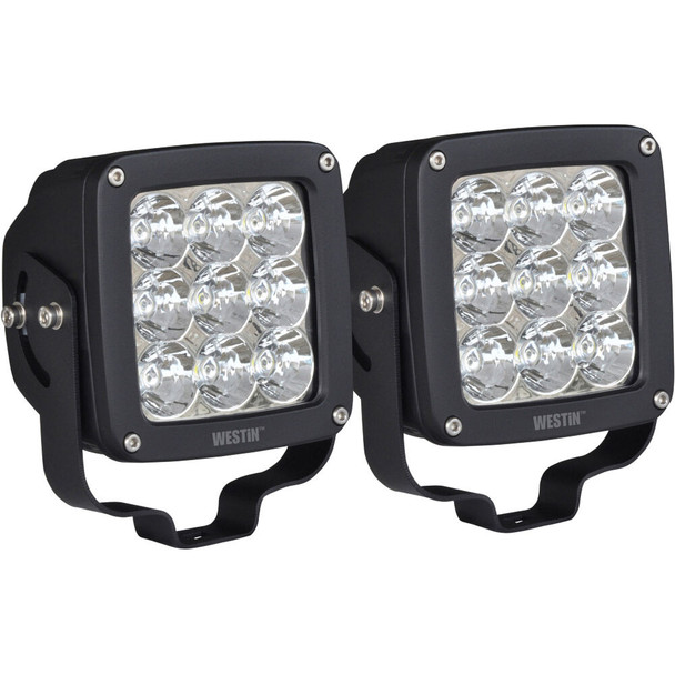 Westin Axis Led Auxiliary Light Squareflood Pattern Pair 09-12219B-Pr