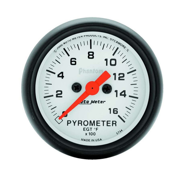 Autometer 2-1/16In Phantom Egt Pyrometer Kit 0-1600 5744