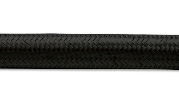 Vibrant Performance 50Ft Roll Of Black Nylon Braided Flex Hose -8An 11998