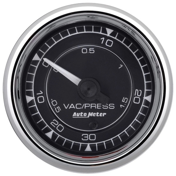 Autometer 2/16 Chrono Chrome Gauge Vac/Boost  30Hg/30Psi 9759